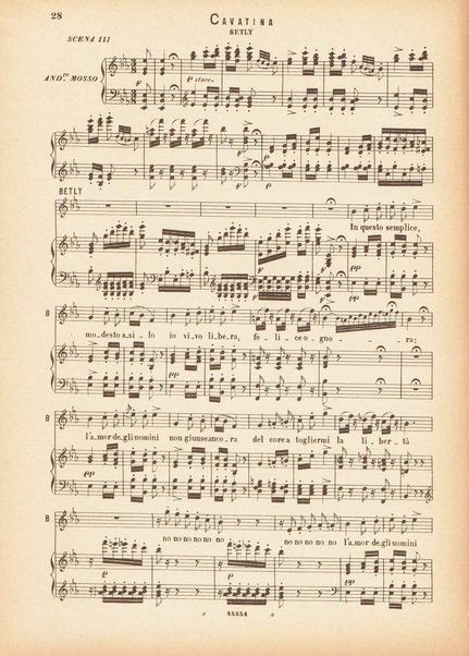 Betly : dramma giocoso / G. Donizetti