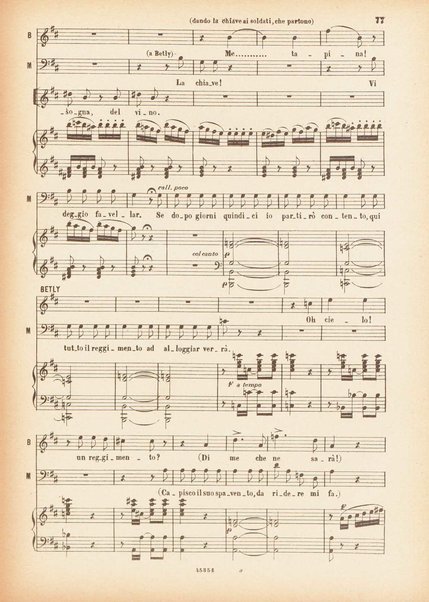 Betly : dramma giocoso / G. Donizetti