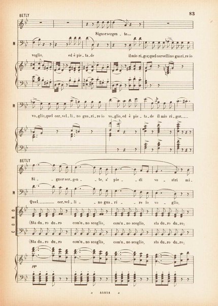 Betly : dramma giocoso / G. Donizetti