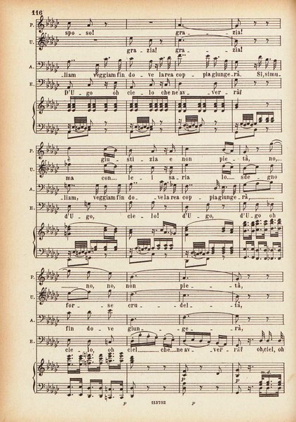 Parisina : tragedia lirica in tre atti di Felice Romani / G. Donizetti ; opera completa per canto e pianoforte