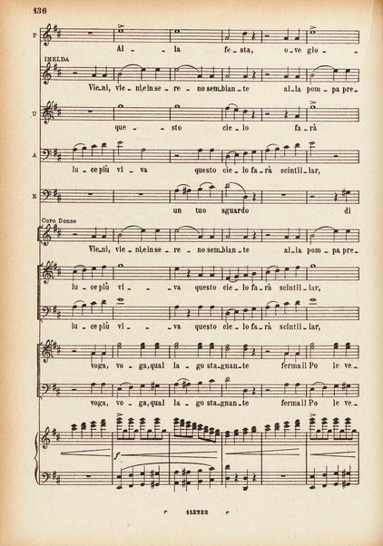 Parisina : tragedia lirica in tre atti di Felice Romani / G. Donizetti ; opera completa per canto e pianoforte