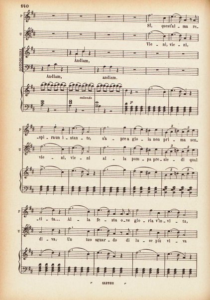 Parisina : tragedia lirica in tre atti di Felice Romani / G. Donizetti ; opera completa per canto e pianoforte