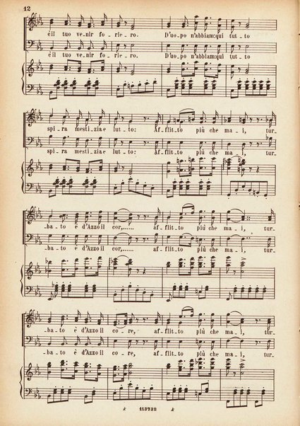 Parisina : tragedia lirica in tre atti di Felice Romani / G. Donizetti ; opera completa per canto e pianoforte