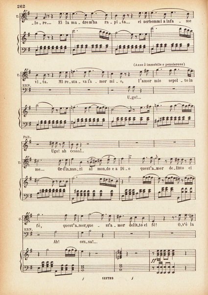 Parisina : tragedia lirica in tre atti di Felice Romani / G. Donizetti ; opera completa per canto e pianoforte