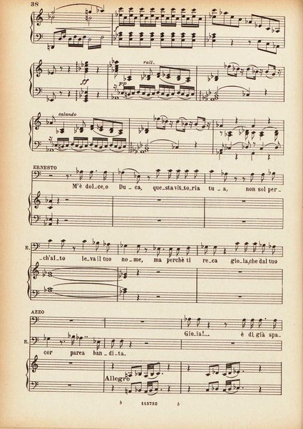 Parisina : tragedia lirica in tre atti di Felice Romani / G. Donizetti ; opera completa per canto e pianoforte