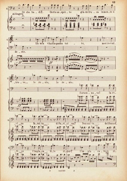 Parisina : tragedia lirica in tre atti di Felice Romani / G. Donizetti ; opera completa per canto e pianoforte