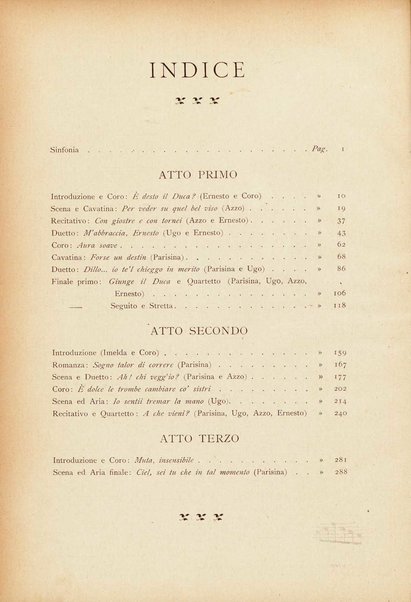 Parisina : tragedia lirica in tre atti di Felice Romani / G. Donizetti ; opera completa per canto e pianoforte