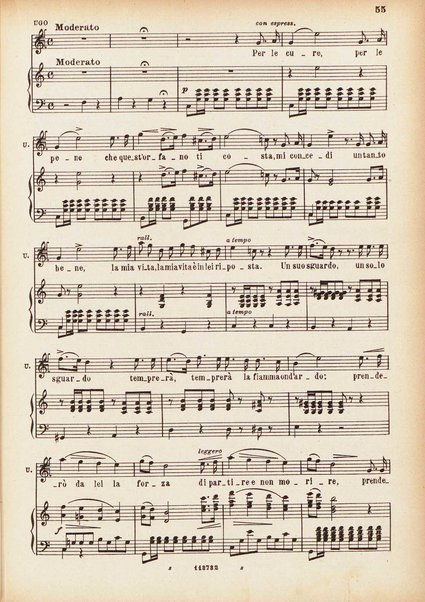 Parisina : tragedia lirica in tre atti di Felice Romani / G. Donizetti ; opera completa per canto e pianoforte