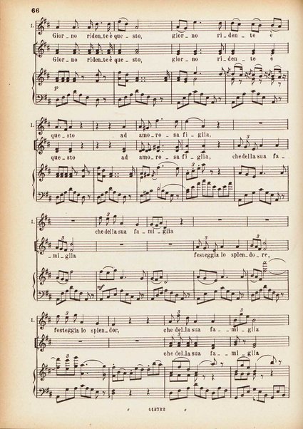 Parisina : tragedia lirica in tre atti di Felice Romani / G. Donizetti ; opera completa per canto e pianoforte