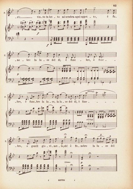 Parisina : tragedia lirica in tre atti di Felice Romani / G. Donizetti ; opera completa per canto e pianoforte