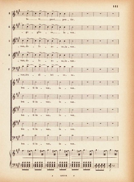 Beatrice di Tenda : tragedia lirica in due atti rappresentata per la prima volta al Teatro della Fenice in Venezia il 16 marzo 1833 : opera completa per canto e pianoforte / V. Bellini