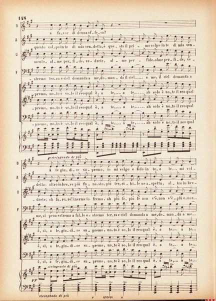 Beatrice di Tenda : tragedia lirica in due atti rappresentata per la prima volta al Teatro della Fenice in Venezia il 16 marzo 1833 : opera completa per canto e pianoforte / V. Bellini