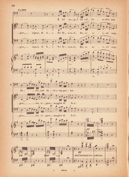 Beatrice di Tenda : tragedia lirica in due atti rappresentata per la prima volta al Teatro della Fenice in Venezia il 16 marzo 1833 : opera completa per canto e pianoforte / V. Bellini