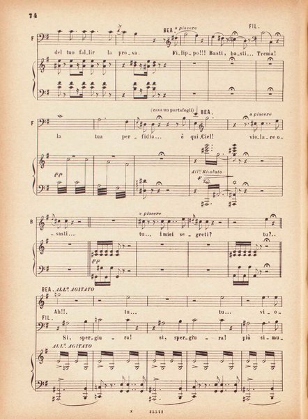 Beatrice di Tenda : tragedia lirica in due atti rappresentata per la prima volta al Teatro della Fenice in Venezia il 16 marzo 1833 : opera completa per canto e pianoforte / V. Bellini