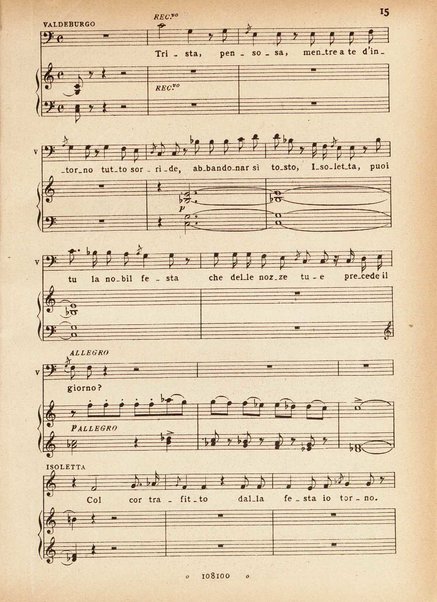 La straniera : melodramma in due atti / di Felice Romani ; [musica di] Vincenzo Bellini