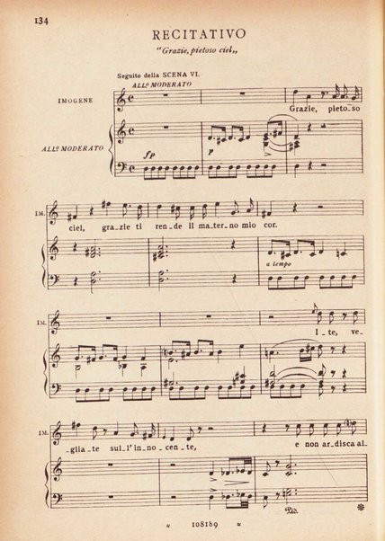 Il pirata / Vincenzo Bellini ; melodramma in due atti di Felice Romani ; edizione riveduta sulla partitura autografa esistente nella Biblioteca del R. Conservatorio di Musica di Napoli ; opera completa, canto e pianoforte