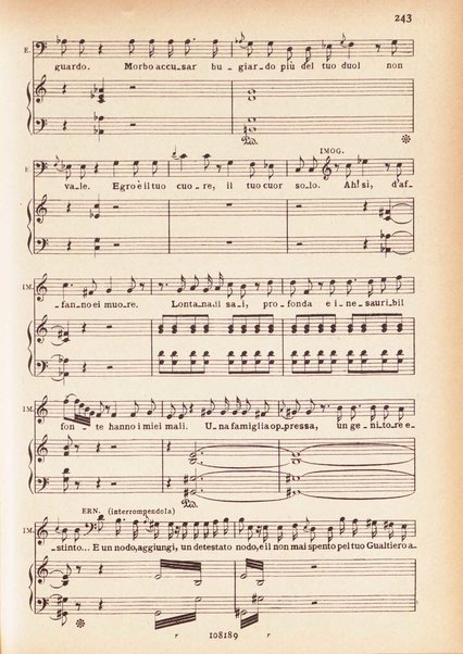 Il pirata / Vincenzo Bellini ; melodramma in due atti di Felice Romani ; edizione riveduta sulla partitura autografa esistente nella Biblioteca del R. Conservatorio di Musica di Napoli ; opera completa, canto e pianoforte