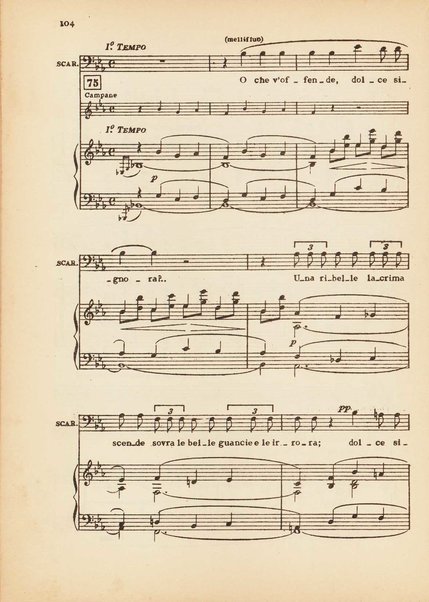 Tosca : melodramma in tre atti di V. Sardou, L. Illica, G. Giacosa / musica di G. Puccini ; riduzione per canto e pianoforte di  Carlo Carignani