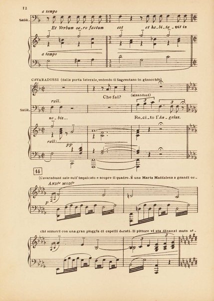 Tosca : melodramma in tre atti di V. Sardou, L. Illica, G. Giacosa / musica di G. Puccini ; riduzione per canto e pianoforte di  Carlo Carignani