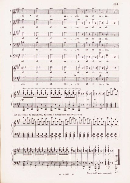 Roberto Devereux / G. Donizetti ; tragedia lirica in tre atti di Salvadore Cammarano