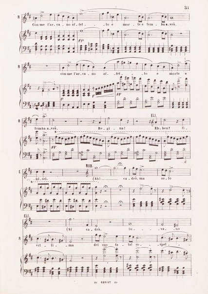 Roberto Devereux / G. Donizetti ; tragedia lirica in tre atti di Salvadore Cammarano