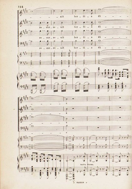 Messa solenne a quattro parti, soli e cori / Gioacchino Rossini ; riduzione per canto con accompagnamento di pianoforte ed harmonium ad libitum