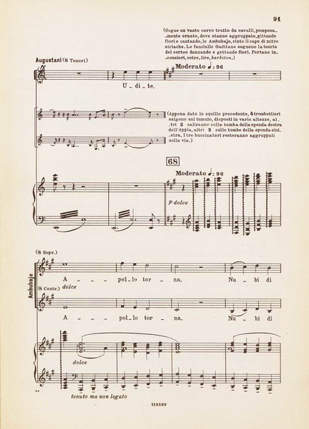 Nerone : tragedia in quattro atti / di Arrigo Boito ; riduzione per canto e pianoforte di Ferruccio Calusio