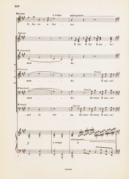 Nerone : tragedia in quattro atti / di Arrigo Boito ; riduzione per canto e pianoforte di Ferruccio Calusio
