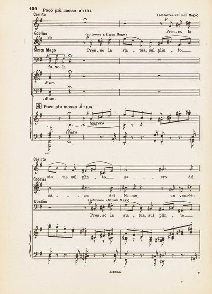 Nerone : tragedia in quattro atti / di Arrigo Boito ; riduzione per canto e pianoforte di Ferruccio Calusio