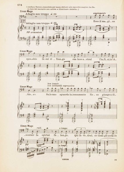Nerone : tragedia in quattro atti / di Arrigo Boito ; riduzione per canto e pianoforte di Ferruccio Calusio