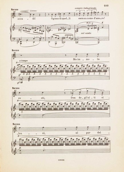 Nerone : tragedia in quattro atti / di Arrigo Boito ; riduzione per canto e pianoforte di Ferruccio Calusio