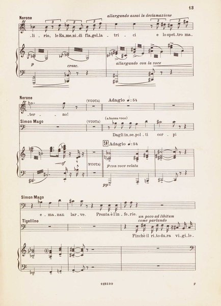 Nerone : tragedia in quattro atti / di Arrigo Boito ; riduzione per canto e pianoforte di Ferruccio Calusio