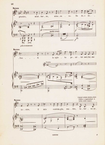 Nerone : tragedia in quattro atti / di Arrigo Boito ; riduzione per canto e pianoforte di Ferruccio Calusio