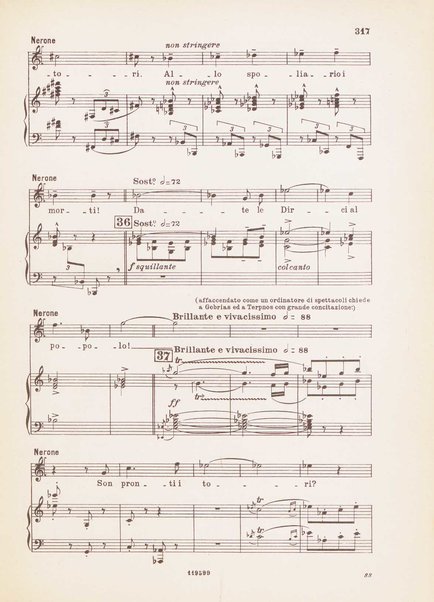 Nerone : tragedia in quattro atti / di Arrigo Boito ; riduzione per canto e pianoforte di Ferruccio Calusio