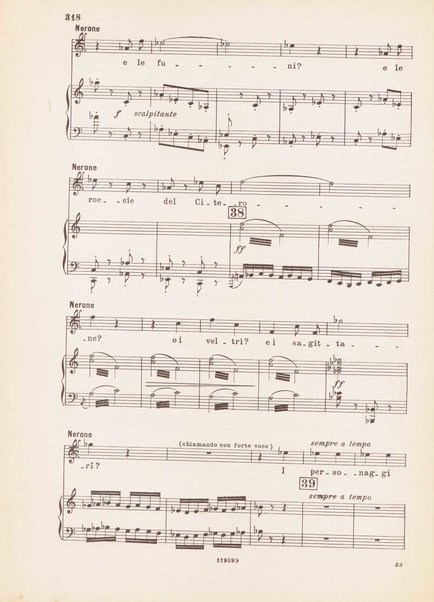 Nerone : tragedia in quattro atti / di Arrigo Boito ; riduzione per canto e pianoforte di Ferruccio Calusio