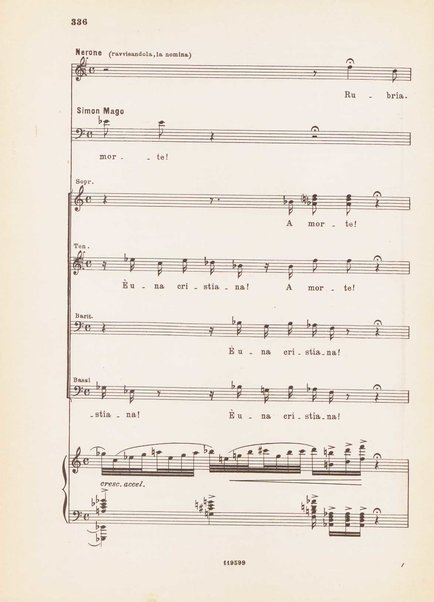 Nerone : tragedia in quattro atti / di Arrigo Boito ; riduzione per canto e pianoforte di Ferruccio Calusio