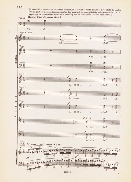 Nerone : tragedia in quattro atti / di Arrigo Boito ; riduzione per canto e pianoforte di Ferruccio Calusio