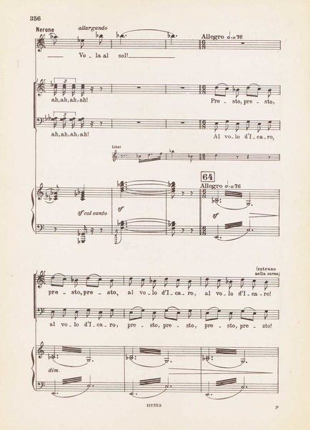 Nerone : tragedia in quattro atti / di Arrigo Boito ; riduzione per canto e pianoforte di Ferruccio Calusio