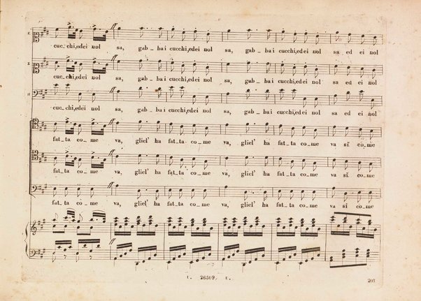 L' italiana in Algeri / melodramma giocoso in due atti di Angelo Anelli ; posto in musica da Gioachino Rossini ; riduzione per canto con accomp. di pianoforte di Luigi Truzzi