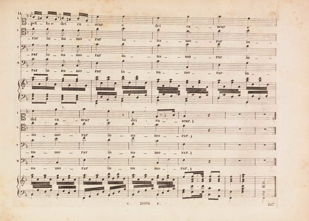 L' italiana in Algeri / melodramma giocoso in due atti di Angelo Anelli ; posto in musica da Gioachino Rossini ; riduzione per canto con accomp. di pianoforte di Luigi Truzzi