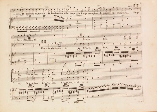 L' italiana in Algeri / melodramma giocoso in due atti di Angelo Anelli ; posto in musica da Gioachino Rossini ; riduzione per canto con accomp. di pianoforte di Luigi Truzzi