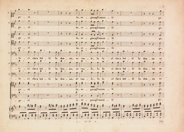 L' italiana in Algeri / melodramma giocoso in due atti di Angelo Anelli ; posto in musica da Gioachino Rossini ; riduzione per canto con accomp. di pianoforte di Luigi Truzzi