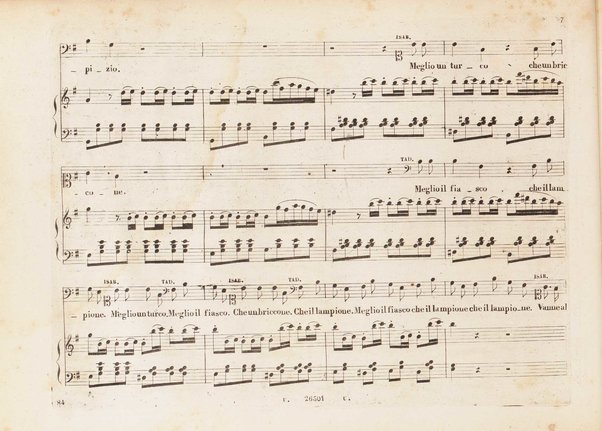 L' italiana in Algeri / melodramma giocoso in due atti di Angelo Anelli ; posto in musica da Gioachino Rossini ; riduzione per canto con accomp. di pianoforte di Luigi Truzzi