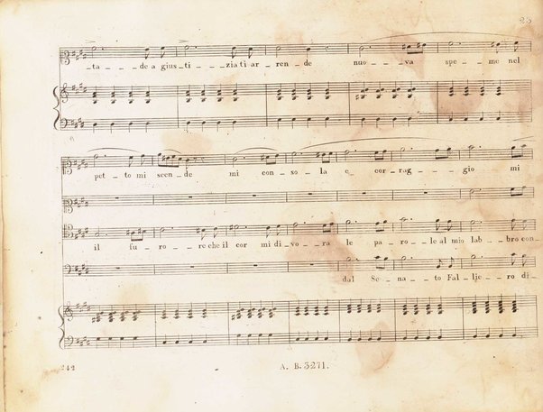 Bianca e Falliero o sia Il consiglio dei tre / composta per l'I.R. Teatro alla Scala dal celebre Rossini