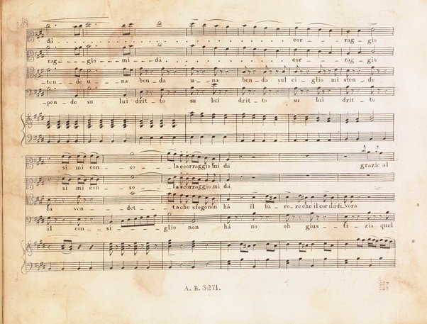 Bianca e Falliero o sia Il consiglio dei tre / composta per l'I.R. Teatro alla Scala dal celebre Rossini