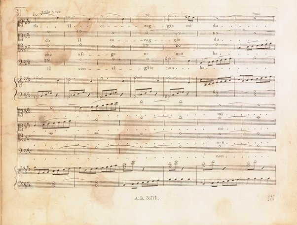 Bianca e Falliero o sia Il consiglio dei tre / composta per l'I.R. Teatro alla Scala dal celebre Rossini