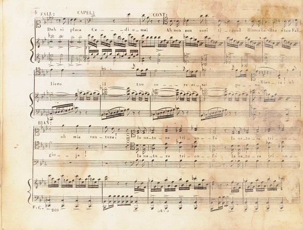 Bianca e Falliero o sia Il consiglio dei tre / composta per l'I.R. Teatro alla Scala dal celebre Rossini