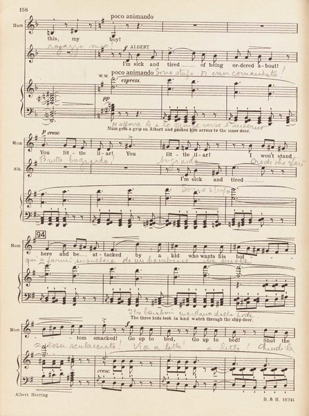 Albert Herring : a comic opera in three acts / Libretto freely adapted from a short story of Guy de Maupassant by Eric Crozier ; music by Benjamin Britten, op. 39