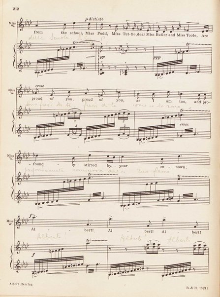 Albert Herring : a comic opera in three acts / Libretto freely adapted from a short story of Guy de Maupassant by Eric Crozier ; music by Benjamin Britten, op. 39