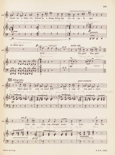 Albert Herring : a comic opera in three acts / Libretto freely adapted from a short story of Guy de Maupassant by Eric Crozier ; music by Benjamin Britten, op. 39